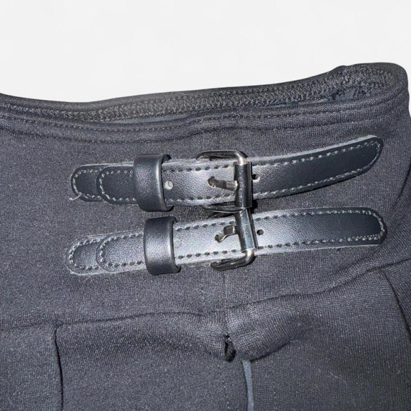 Urban Outfitters Black Pleated Mini Skort w/ Buckle Detail | Y2K - Picture 2 of 7